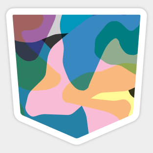 Pocket - ABSTRACT CAMOUFLAGE COLORS Sticker